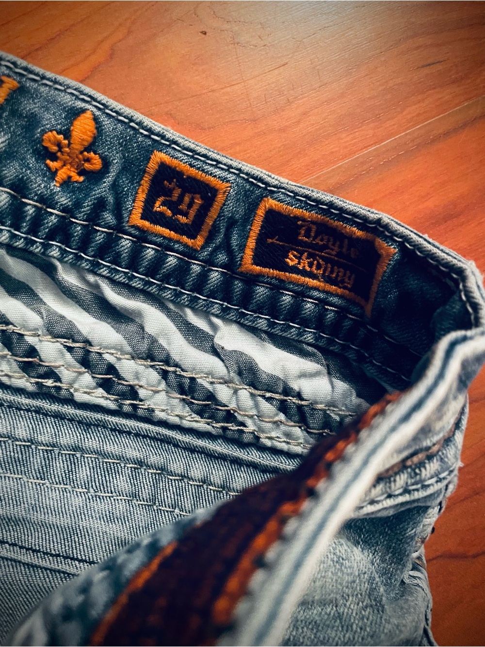 Rock Revival Jeans Wmns 29 32 Doyle Skinny Distressed Stretch Denim Embroidery - Picture 6 of 10